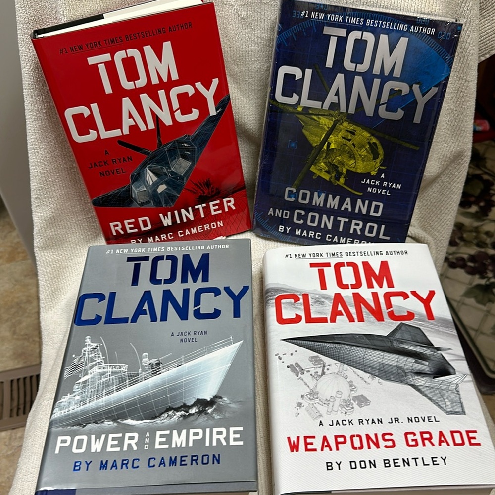 4 Tom Clancy hardcover books
